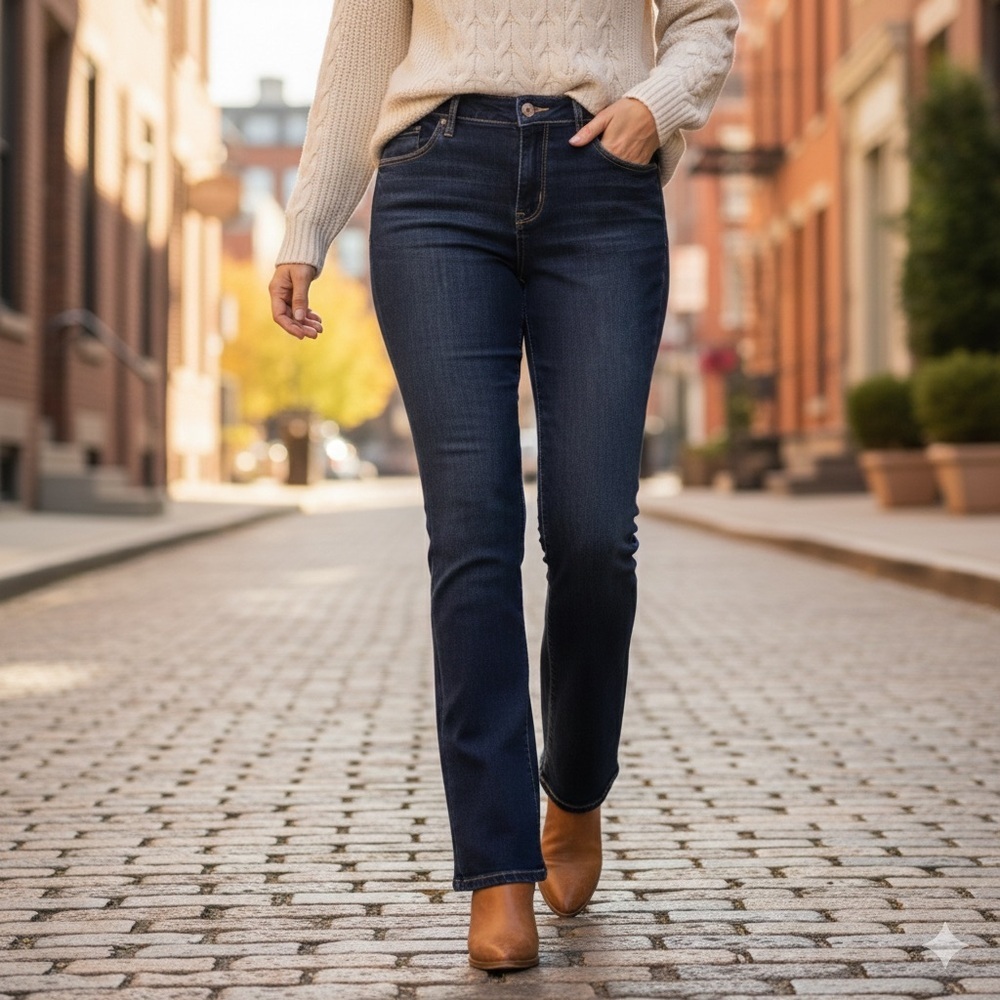Mossimo Supply Co. Dark Blue Straight Leg Jeans